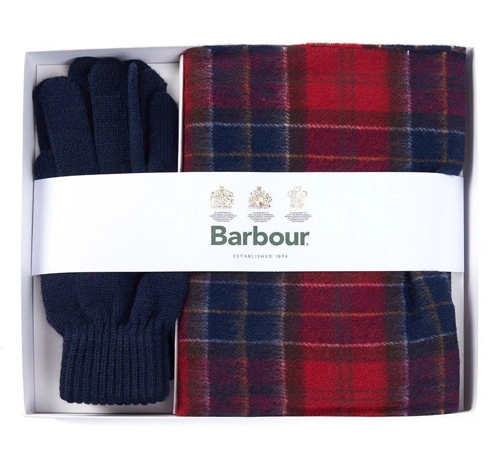 Barbour Scarf and Gloves Gift Set