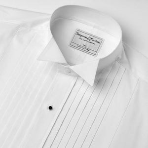 Pleated Dress Paris Shirt Wing Collar
