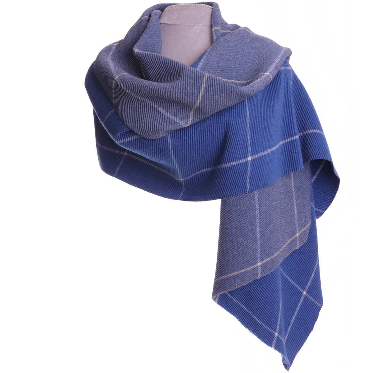 Zelly Check Scarf -BLUE