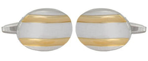 Silver & Gold Lines Cufflinks