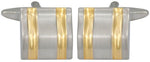 Load image into Gallery viewer, Dalaco Square Silver &amp; Gold Cufflinks
