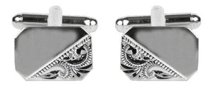 Rectangular Engraved Cufflinks
