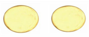 Oval Plain Gold Cufflinks