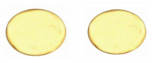 Dalaco Oval Flat Plain Gold Plated Cufflinks