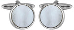 Load image into Gallery viewer, Dalaco Rhodium &amp; Mother of Pearl Cufflinks
