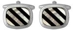 Load image into Gallery viewer, Dalaco Mother of Pearl &amp; Onyx Cufflinks
