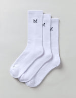 Load image into Gallery viewer, Crew White Sports Socks
