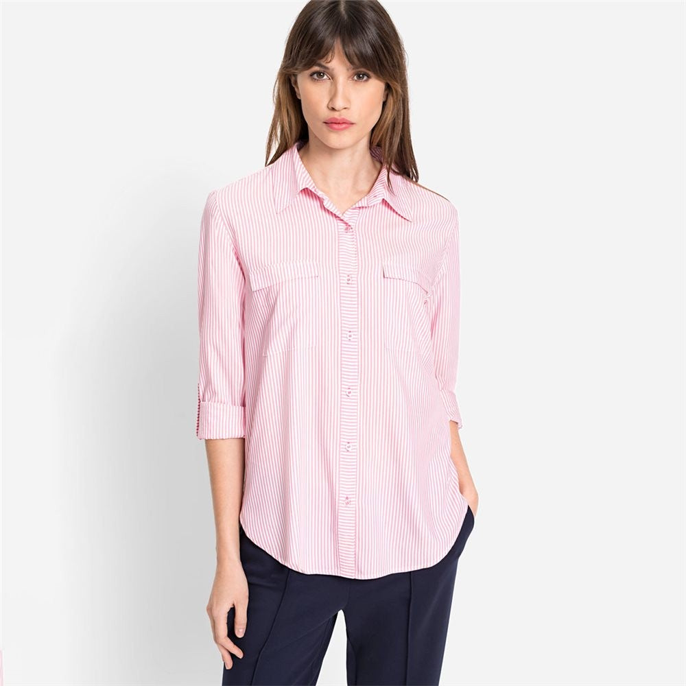 Olsen Striped Shirt -BUBBLEGUM