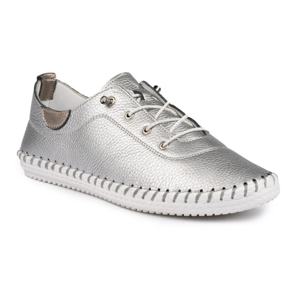 Lunar St Ives Silver Plimsoll