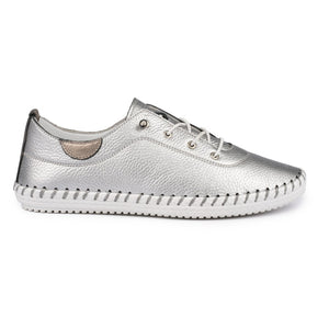 Lunar St Ives Silver Plimsoll