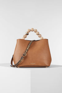 Luella Grey Tan Matilda Bucket Tote Bag