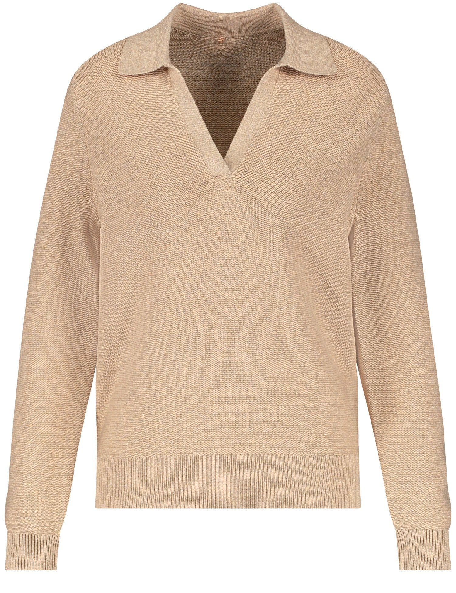 Gerry Weber Beige Open Collar Jumper