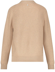 Gerry Weber Beige Open Collar Jumper