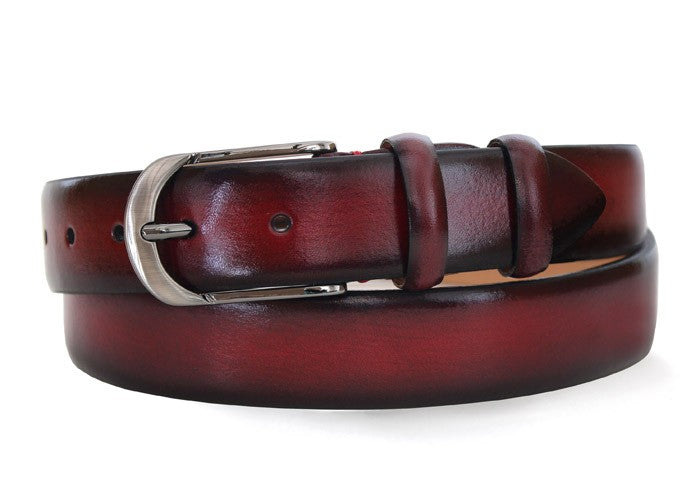 Robert Charles Luxury Leather Bordeaux Belt
