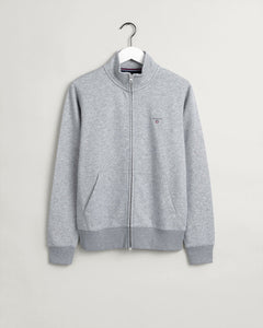 Gant Zip Through Grey Sweatshitr Cardigan