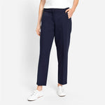 Load image into Gallery viewer, Olsen Lisa Navy Cropped Trousers
