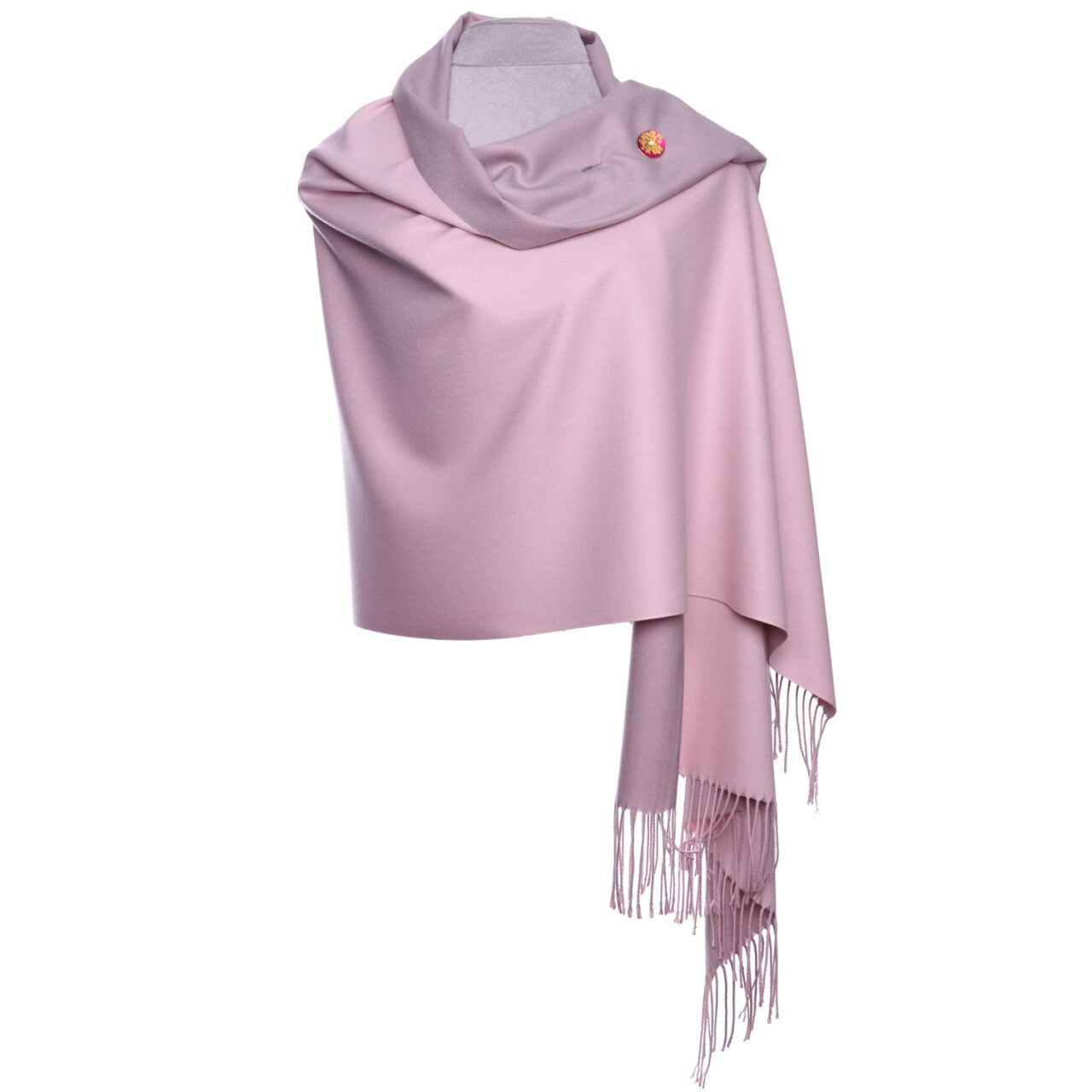 Zelly Reversible Pink Cashmere Pashmina