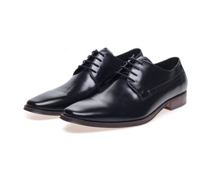 John White Black Derby Shoes Ainsworth