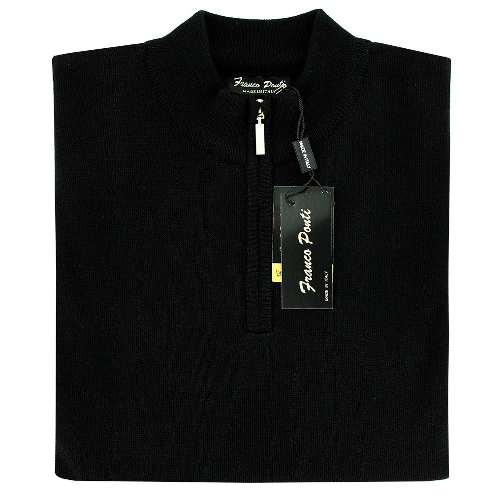 Franco Ponti Black Half Zip Sweater