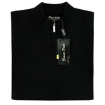 Load image into Gallery viewer, Franco Ponti Black Half Zip Sweater

