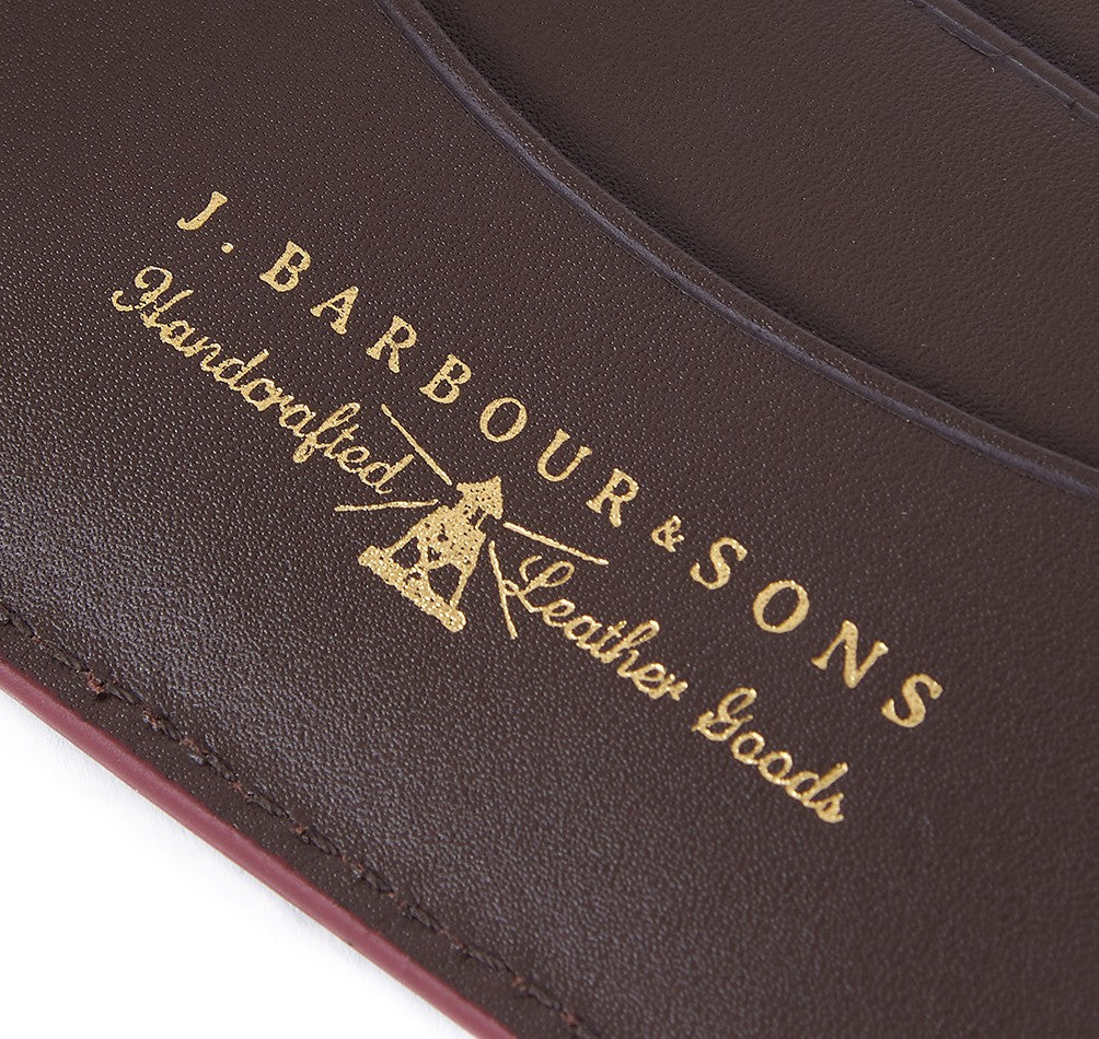 Barbour Brown Grain Leather Billfold Wallet