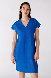 Oui Blue Linen Dress