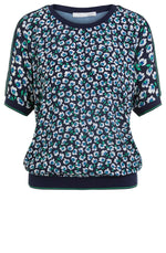 Load image into Gallery viewer, Oui Floral Navy T-Shirt
