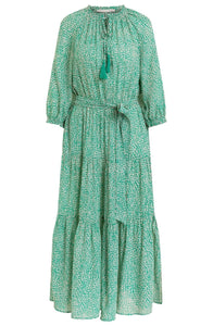 Oui Green Tiered Maxi Dress