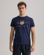Load image into Gallery viewer, Gant Navy Archive Shield T-Shirt
