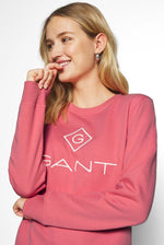 Load image into Gallery viewer, Gant Pink Lock Up Crew Sweater
