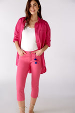 Load image into Gallery viewer, Oui Pink Capri Jeans
