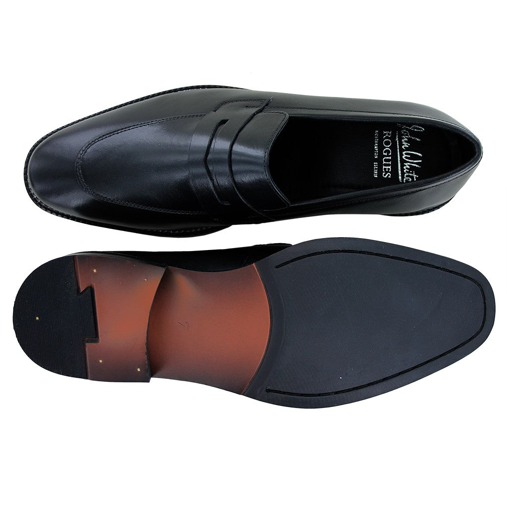 John White Black Loafer Shoes Dylan