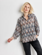 Load image into Gallery viewer, Gerry Weber Blue Patterned Blouse
