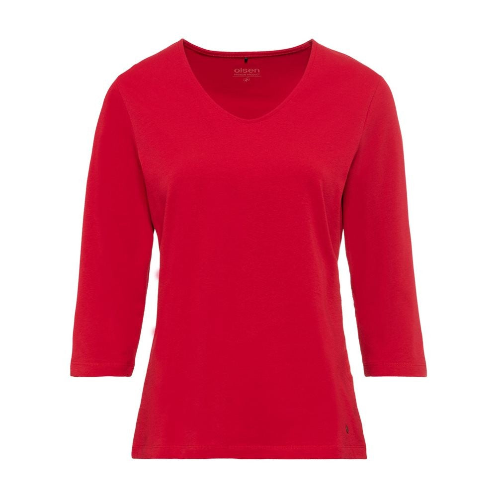 Olsen V-Neck Red T-Shirt