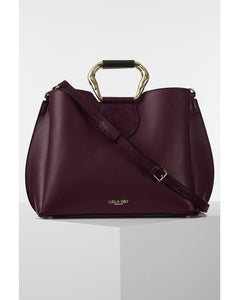 Luella Grey Belle Handbag - Grape