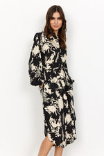 Load image into Gallery viewer, Soyaconcept Black Patterned Dress
