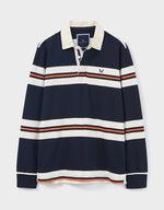 Load image into Gallery viewer, Crew Blue White Orange Forepeaks  Rugby Shirt
