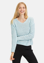 Load image into Gallery viewer, Betty Barclay Blue Knitted Sweater
