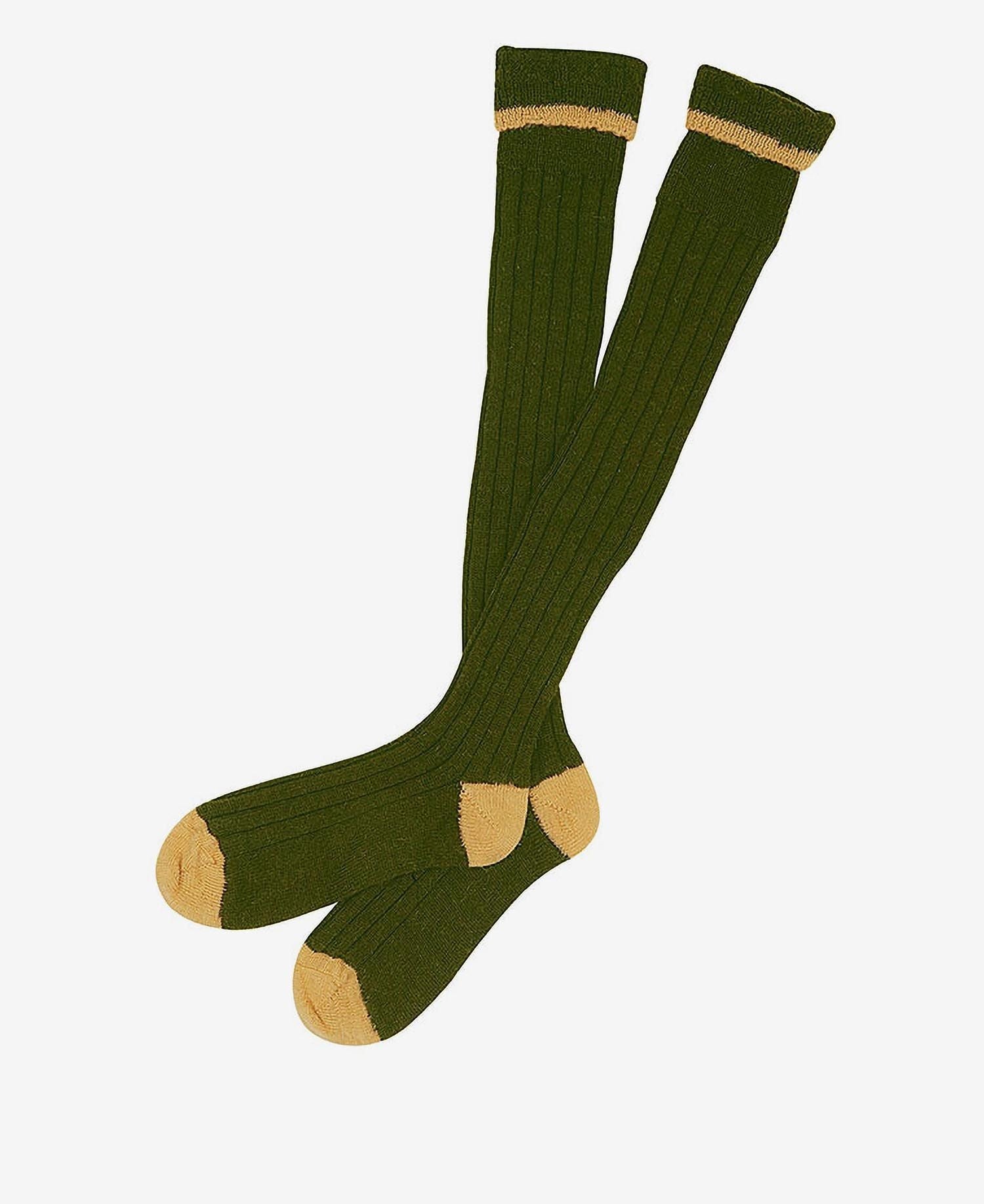 Barbour Olive Gold Contrast Gun Stockings