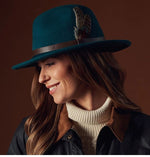 Load image into Gallery viewer, Failsworth Teal Wool Fedora
