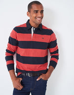Load image into Gallery viewer, Crew Blue Coral Stripe Rugby Sweatshirt
