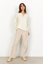 Load image into Gallery viewer, Soya Concept Cream Collared Jumper
