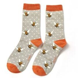 Miss Sparrow Bumble Bee Silver Socks