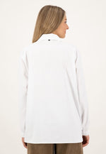 Load image into Gallery viewer, Just White Zip Up Shirt White
