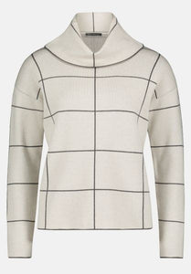 Betty Barclay Beige Checked Jumper