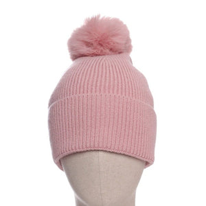 Zelly Pink Bobble Hat