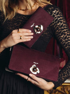 Luella Grey Grape Tiffany Shoulder Bag