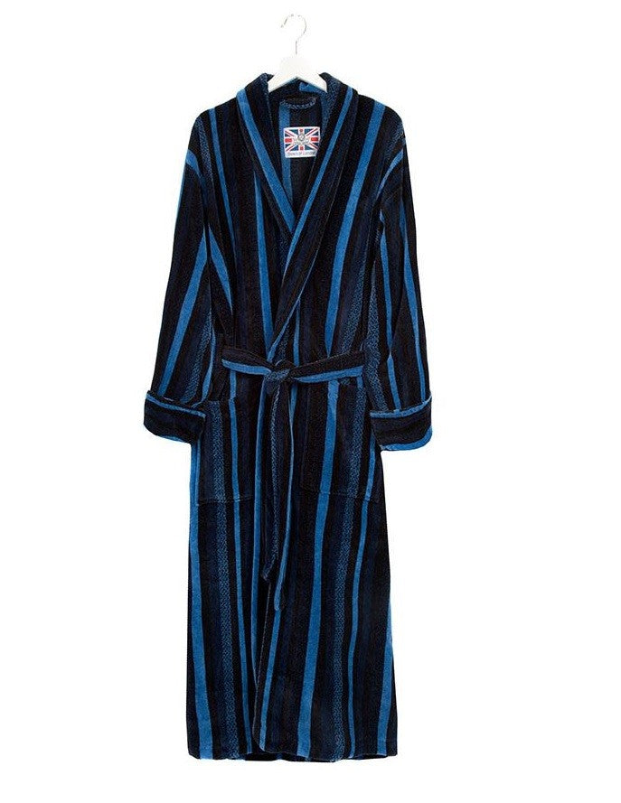 Bown Of London Salcombe Blue Dressing Gown