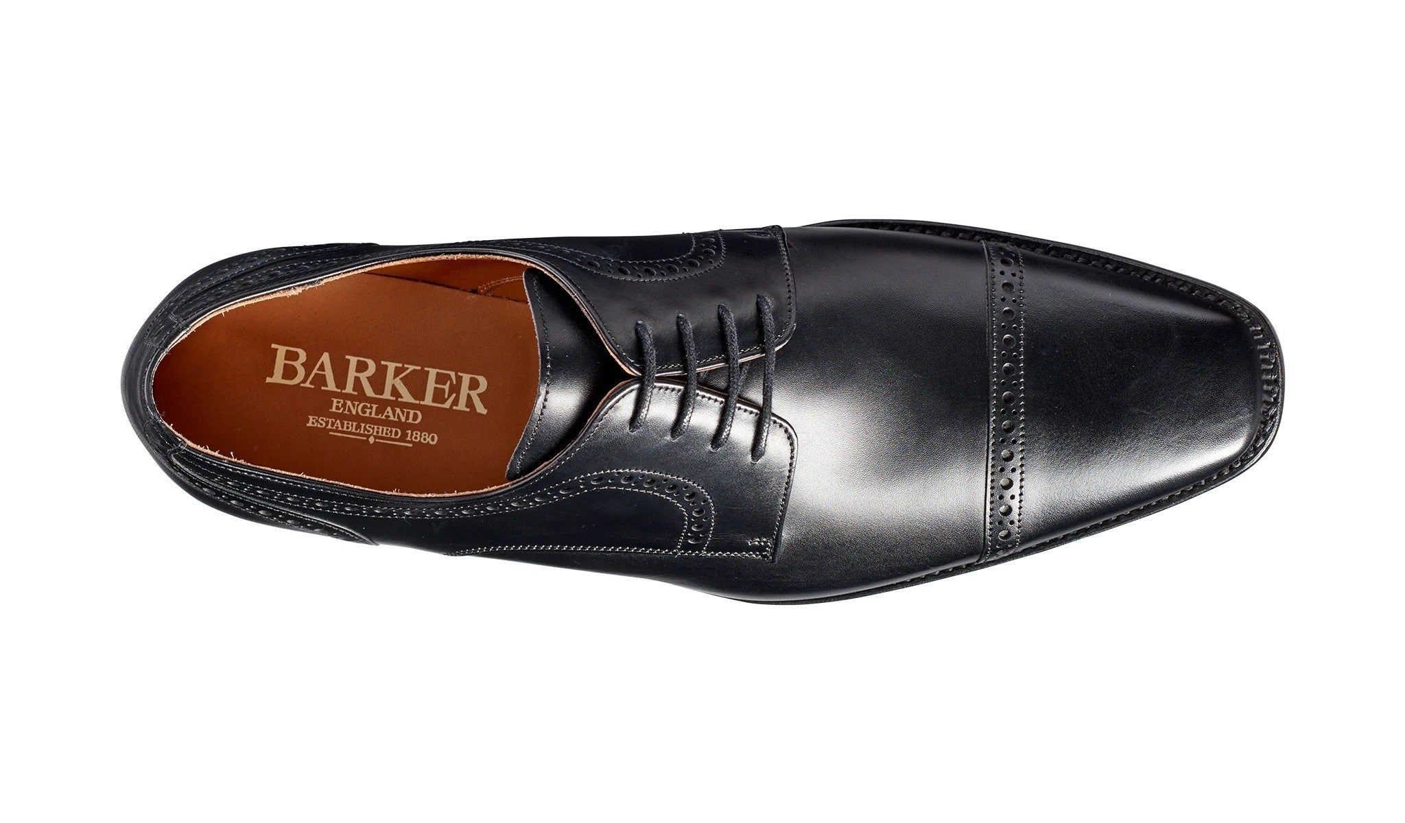 Barker Black Calf  Derby Leo Shoes