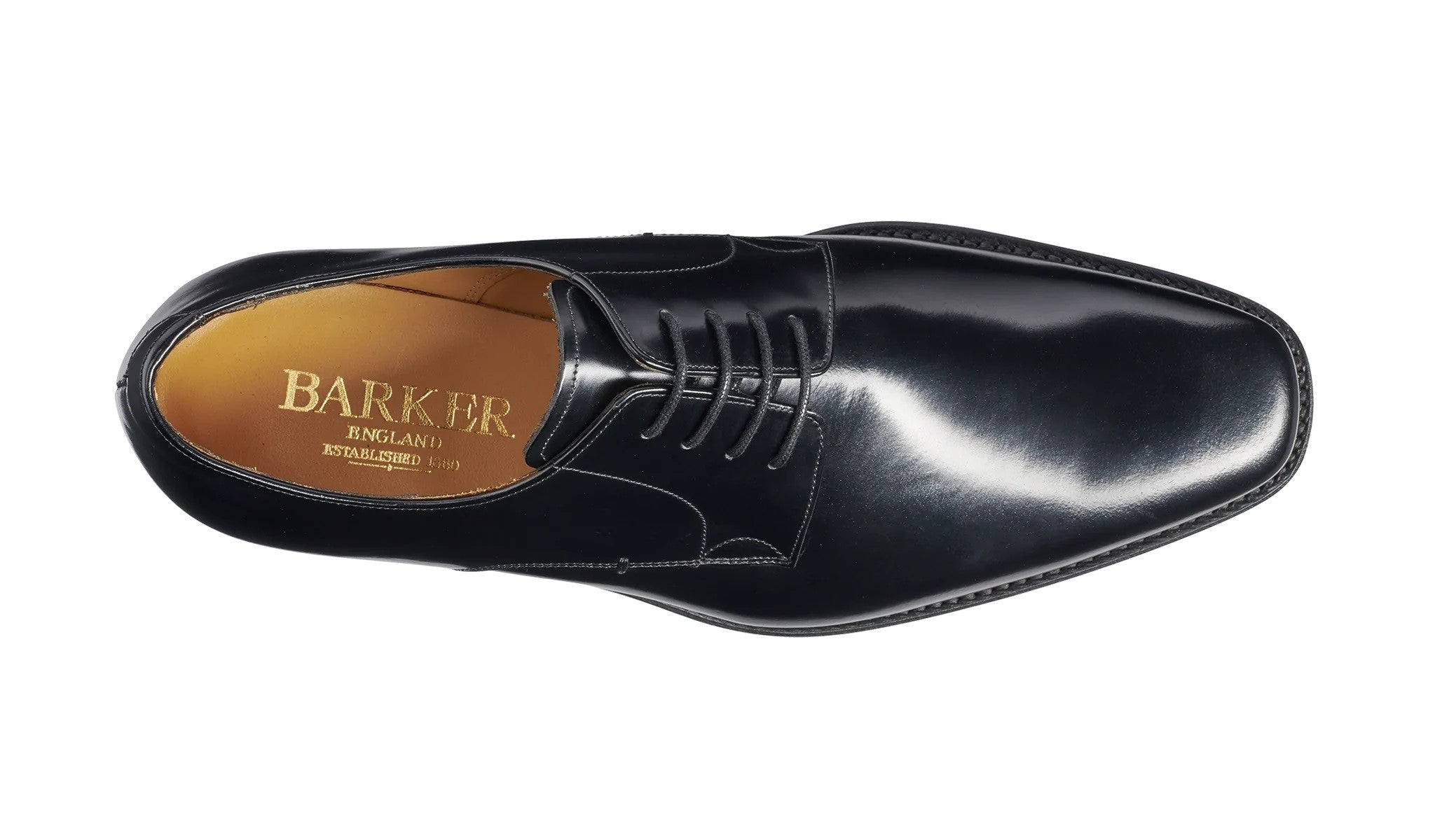 Barker Black Hi-Shine Lyle Shoes